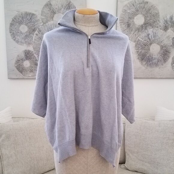 Fabiana Filippi Platinum Blend Poncho sz Large - Picture 3 of 8